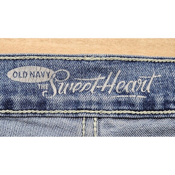 Old Navy Jeans Womens 6 Blue Sweetheart Capri Cropped Denim Mid Rise Stretch - Picture 4 of 8